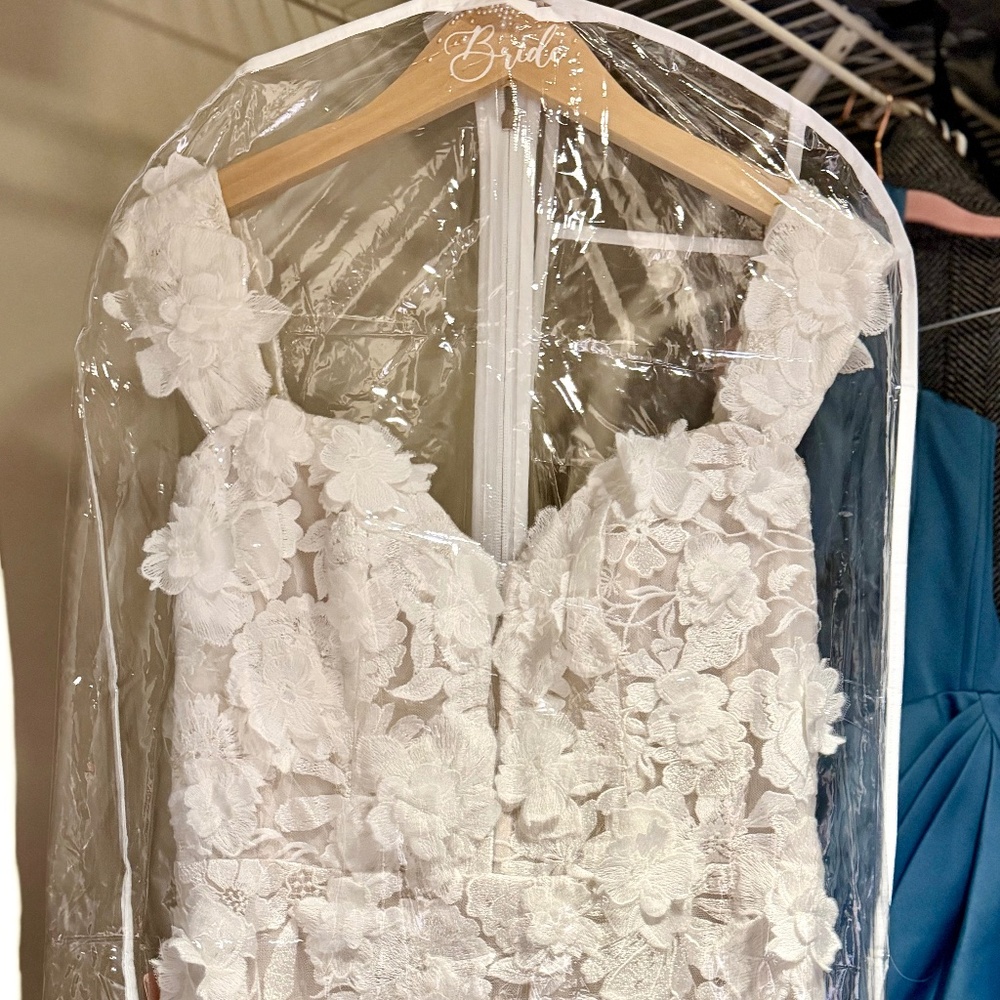 Jenny Yoo Josephine Lace Wedding Dress NWT Off Shoulder Bridal Gown Size 4 - Picture 8 of 12